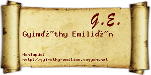 Gyimóthy Emilián névjegykártya